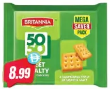 Britannia 50-50 Biscuits Assorted