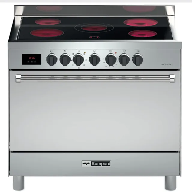 Bompani 90x60cm Ceramic E-Cooker BO683DX Silver