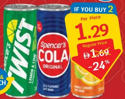 Spencer's علبة مشروب