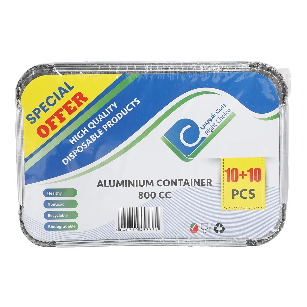 Right Choice علب ألومنيوم عالية الجودة 800 سي سي 20 قطعة