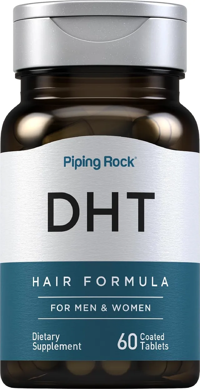 Piping Rock Dht Advanced Hair Formula Supplement, 60 Tablets, With Saw Palmetto, Pumpkin Seed And Phytosterol, For Men And Women, Non-Gmo, Gluten Free