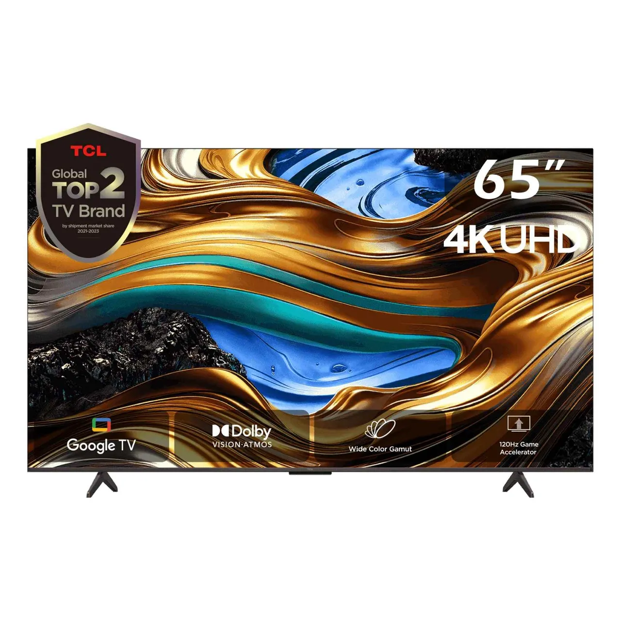 TCL تلفزيون Google TV ذكي QLED UHD من سلسلة P755، مقاس 65 بوصة، 65P755، أسود
