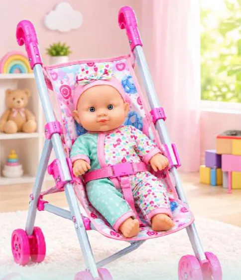 Empty Body Doll with Plastic Carriage