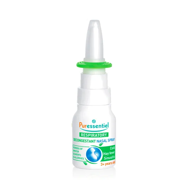 Puressentiel Respiratory Decongestant Nasal Spray, Natural Relief for Blocked Nose, Sinusitis & Allergies