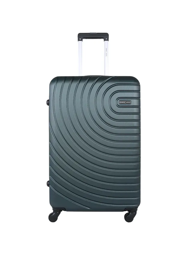 parajohn ABS Hardside Spinner Check In Large Luggage Trolley, 28 Inch, Army Green