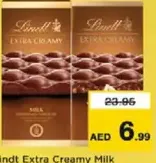 Lindt شوكولاتة حليب كريمية إضافية بالبندق / شوكولاتة حليب كريمية