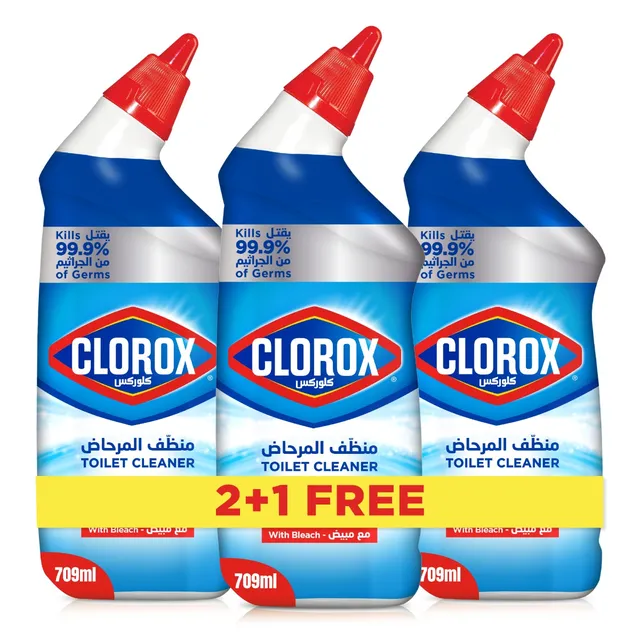 Clorox Toilet Cleaner Rain Clean 709Mlx2Pcs+1Pc