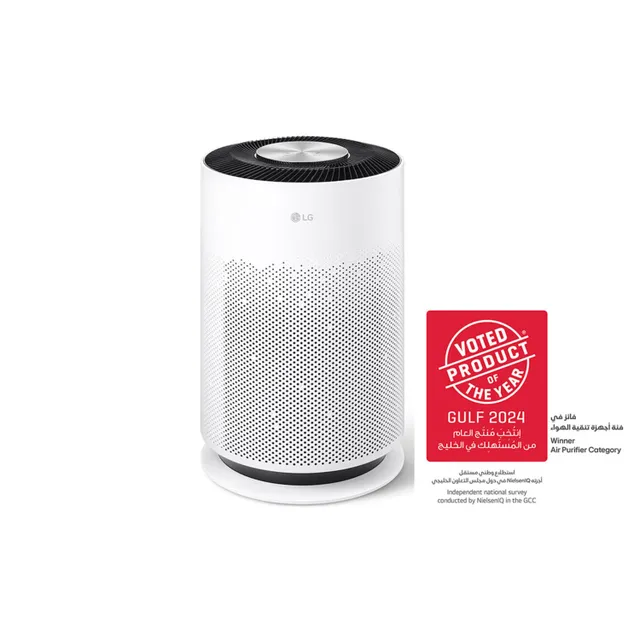 LG PuriCare 360 ̊ Air Purifier, 61 m2, White, AS60GHWG0