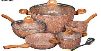 Homeway Spice Marble Cookware Set Forged