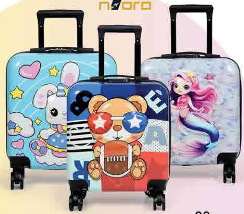 Ndora Kids Printed Trolley Bag Assorted