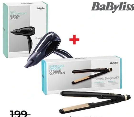 BaByliss Hair Straightener + Dryer ST089S + D212