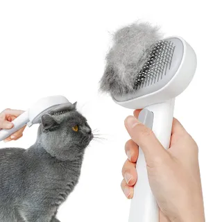 generic Aumuca Cat Brush for Shedding and Grooming, Self Cleaning Slicker Brush for Short or Long Haired Cats, Pet Dog Hair Brush for Puppy Kitten Massage Removes Loose Undercoat, Mats, Tangled Hair, Shed Fur
