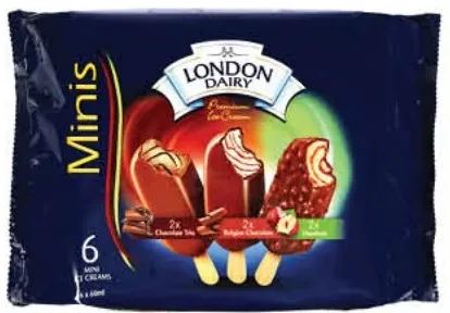 London Dairy ميني آيس كريم متعدد العبوات مشكل
