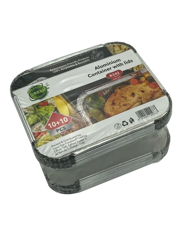 Earth Green Choice Alumunium Container - 420 Cc - 2 x 10's