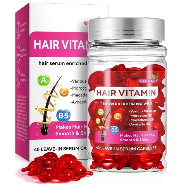 Axnzp Hair Treatment Serum Capsule, for Frizzy and Damaged Hair, Moisturizing, No Rinse, for All Hair.(1 BOTTLE/40 capsules