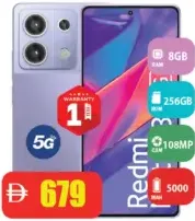 Redmi Note 13 8GB RAM, 256GB ROM, 5G, 108MP, 5000 mAh