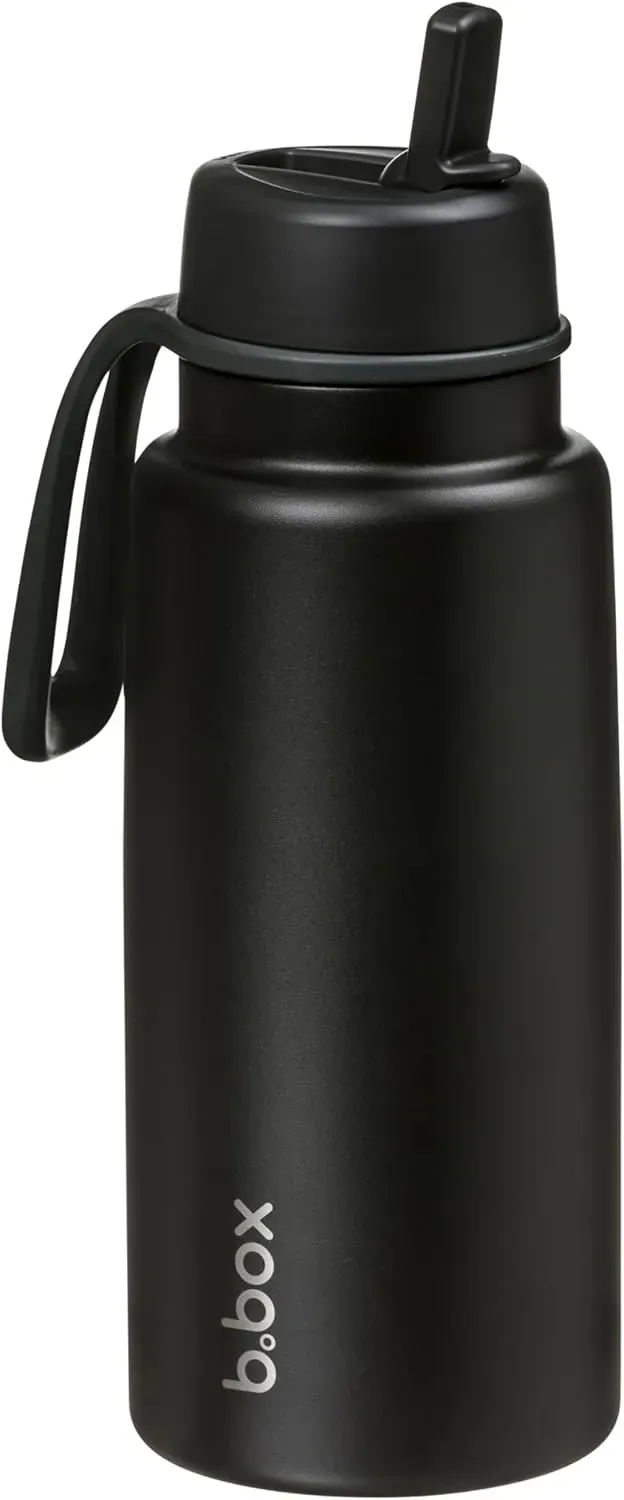 b.box Water Bottle, Drink Bottle, 0.3 Gal Flip Top Bottle, Deep Space
