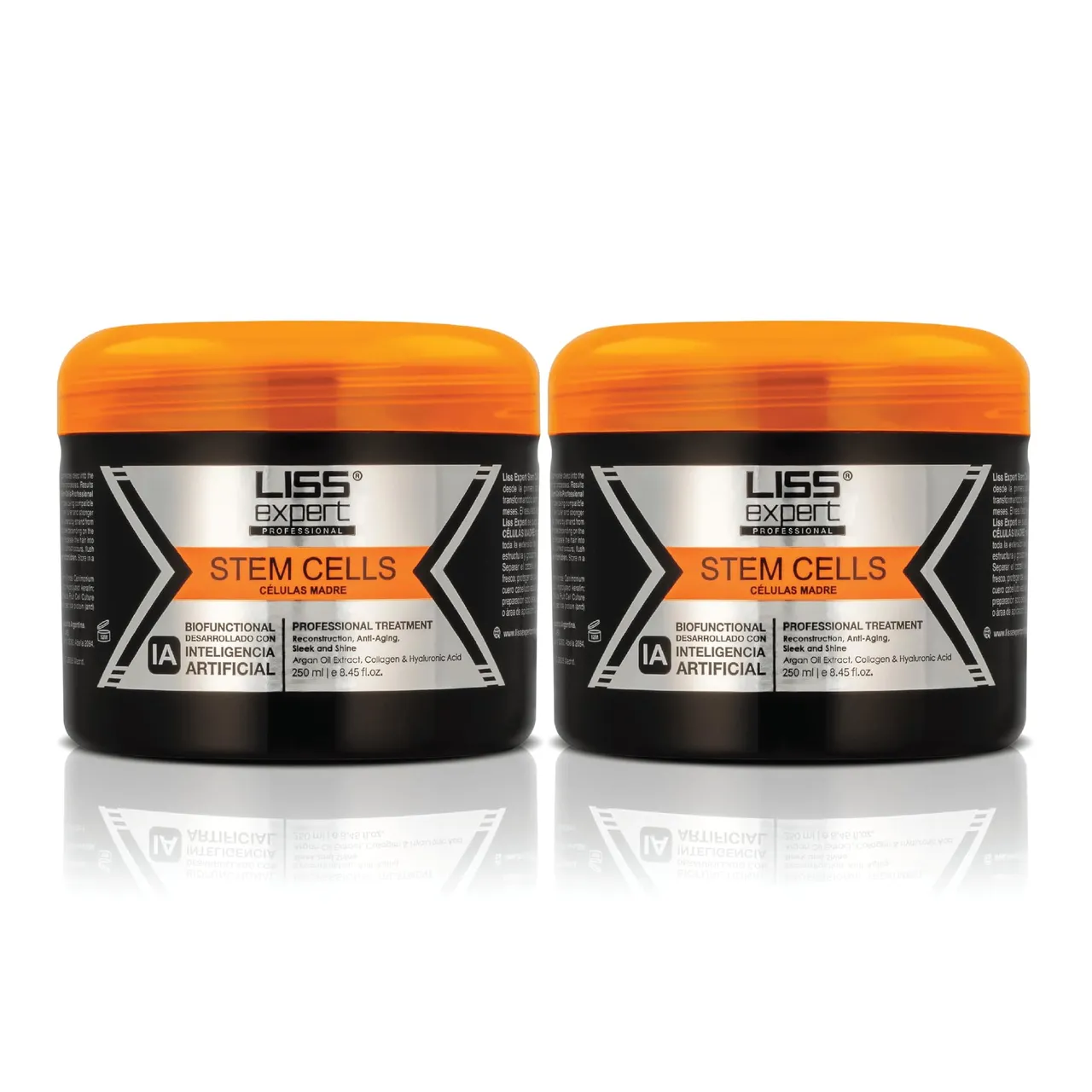 Liss Expert Professional علاج التنعيم بالخلايا الجذعية Liss Expert سعة 8.45 oz عدد 2 للشعر الطويل