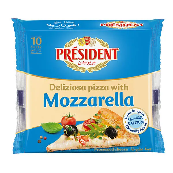 President شرائح جبنة موزاريلا