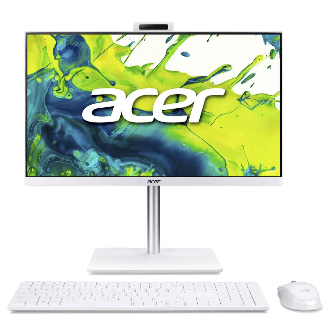 Acer كمبيوتر متكامل Aspire C24، معالج Intel Core i5-120U، رام 16GB، أبيض