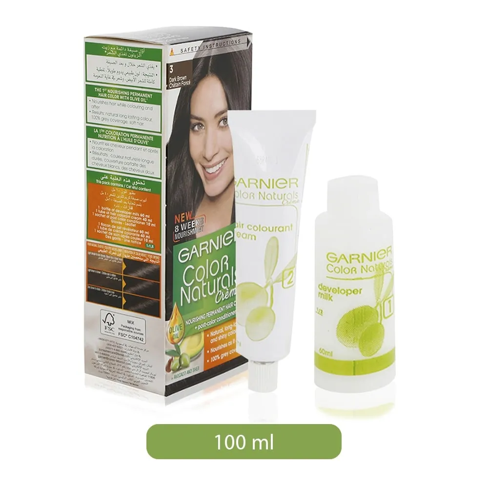 Garnier كريم لون ناتشورالز - 3 بني غامق