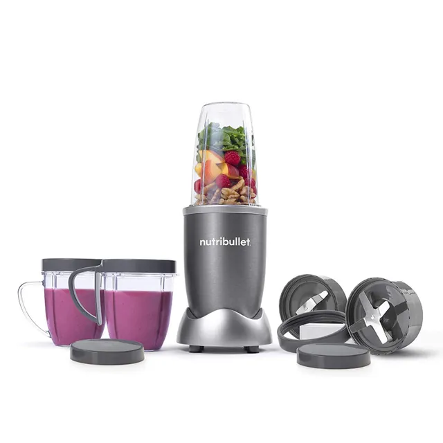 Nutribullet Multi-Function High Speed Blender, 600 W, 9 Piece Accessories, Gray, NBR-1212M