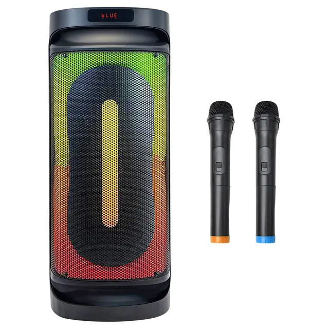 Magic Sing Magic Star Boombox Bluetooth Party Speaker L-2811, 2 Wireless Microphones, Black