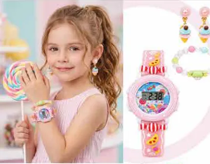 Children's Watch With Bracelet Set Assorted