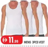Mens 3Pcs Vest