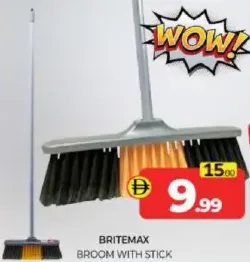Britemax مكنسة مع عصا