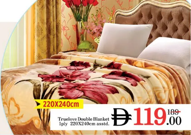 Truelove Double Blanket 1ply Assorted