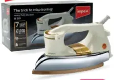 impex Heavy Duty Dry Iron 1200W