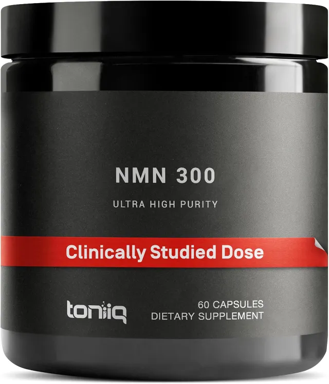Toniiq Ultra High Purity Stabilised Nmn Capsules - 99.7% Pharmaceutical Grade - 300mg Per Serving - Naturally Boost Nad+ Levels, 60 Capsules Nmn Nicotinamide Mononucleotide Booster Supplement