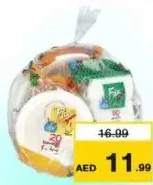 Fun Foam Plate +Bowl +Plastic Spoon + Napkin Set