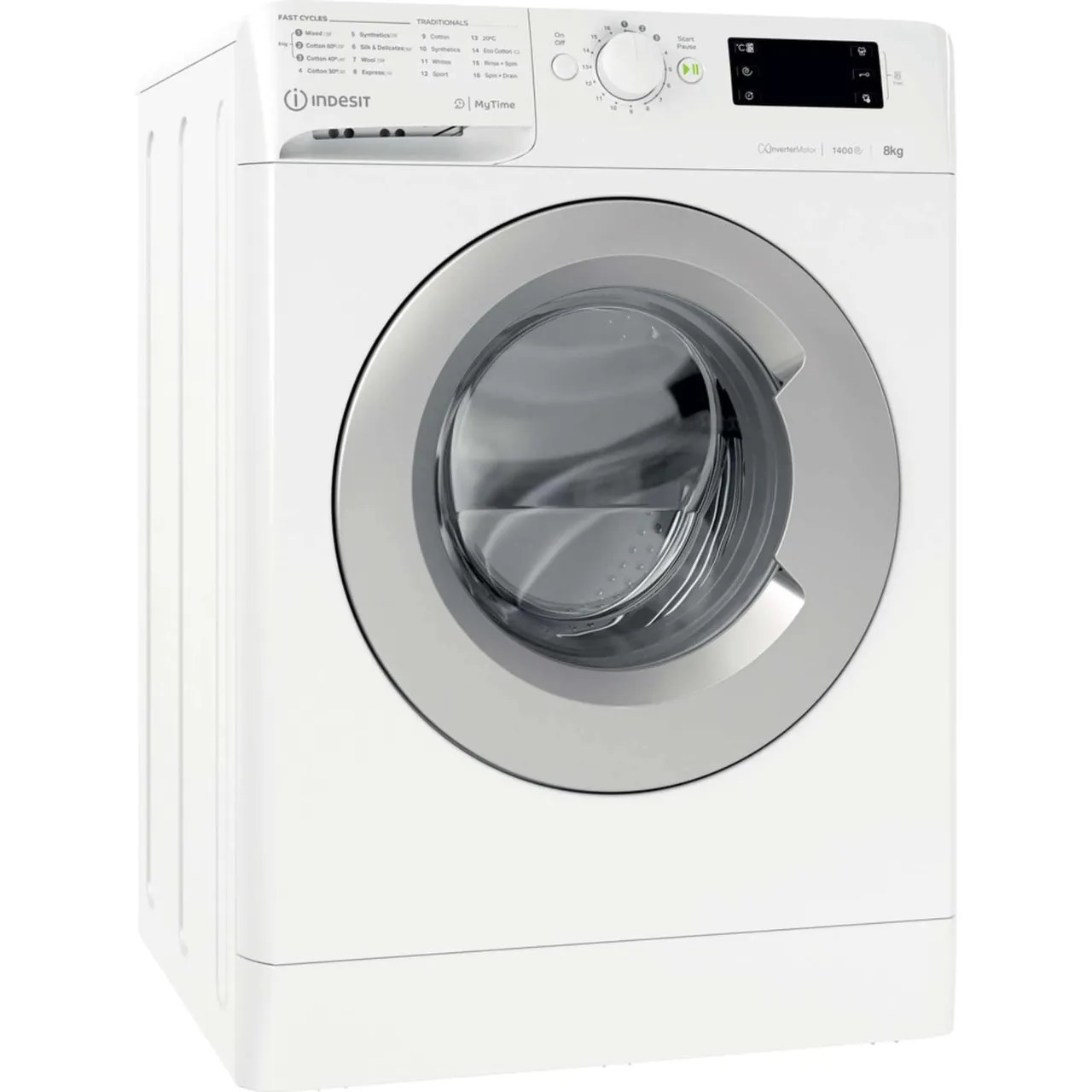 Indesit غسالة تحميل أمامي بموتور إنفرتر صنع بولندا MTWE81483WSGCC أبيض