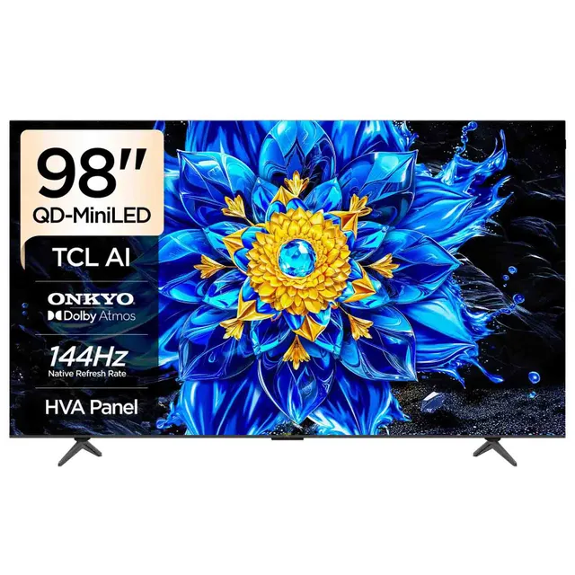 TCL 98-Inch 4K Ultra HD, Smart QD-Mini LED Google TV, P8L, Black