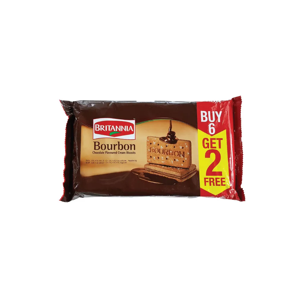 Britannia بوربون بالكريمة 100Gmx6Pcs+2Pc