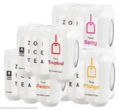 Zoi Iced Tea Berry/Lime mint/Mango/Peach/Tropical