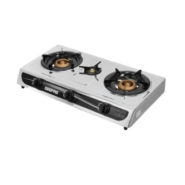 Geepas موقد غاز بعيون مزدوجة من الستانلس ستيل ggc31033