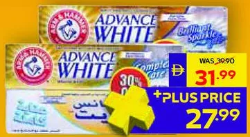 Arm & Hammer Advance White Toothpaste Complete Care/Brilliant Sparkle Gel