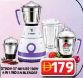 Gtron خلاط هندي Gt-8019Ibr, 750W, 4 في 1