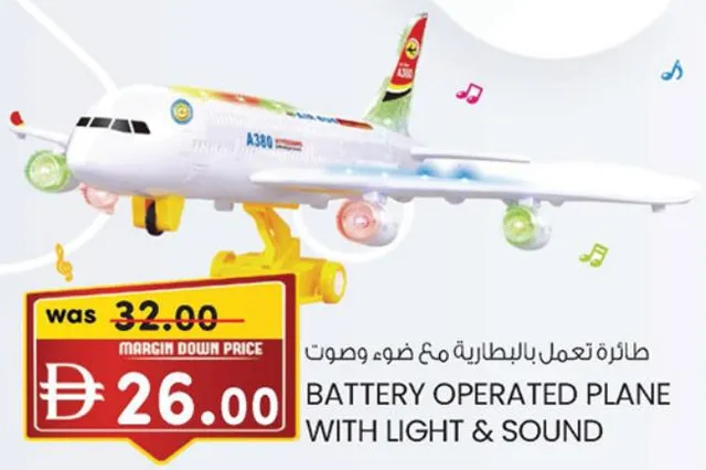 Battery Operated Plane With Light & Sound