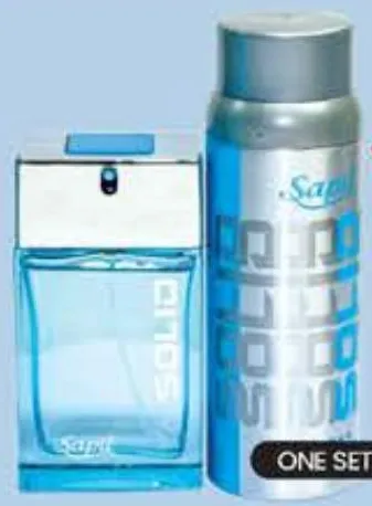 Sapil عطر صلب للرجال + بخاخ مزيل عرق