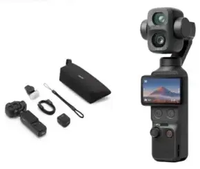 DJI كاميرا جيمبال بعدسة مزدوجة Osmo Pocket 4P - المجموعة القياسية