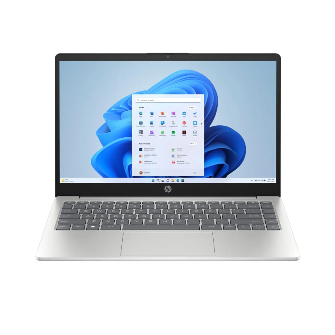 HP لابتوب 14 inches، معالج AMD Ryzen 5 7520U، رام 16 GB، تخزين 512 GB SSD، نظام Windows 11 Home، فضي طبيعي، 14-em0020ne + Bundle