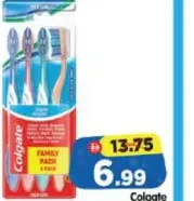 Colgate فرشاة أسنان ثلاثية الحركة وسط