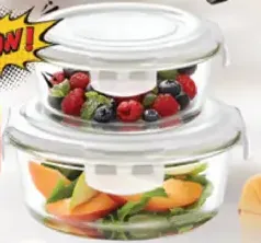 Borosil علبة حفظ طعام دائرية
