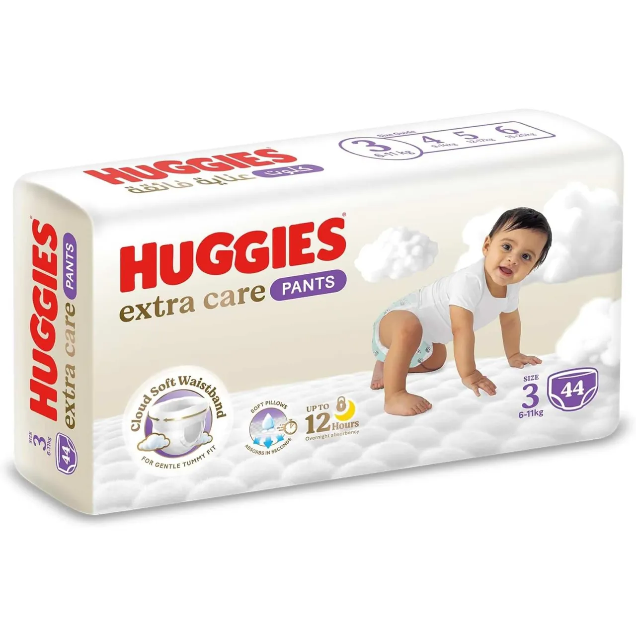 Huggies حفاضات أطفال كلوت عناية إضافية مقاس 3 (6- ) 44 حفاض