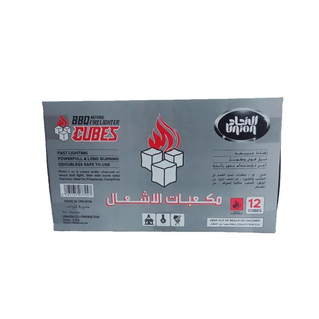 Union BBQ Natural Fire Lighter Cubes - 12 Pcs