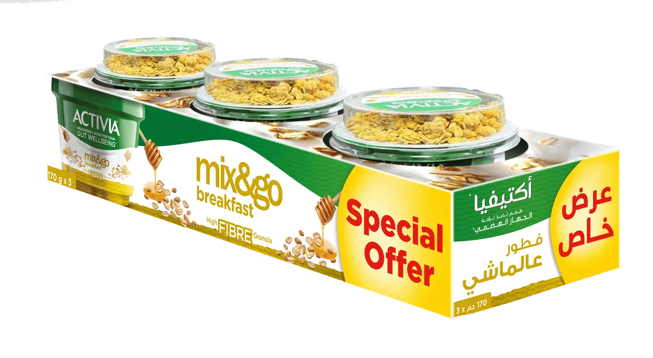 Activia Mix & Go شوفان بالعسل